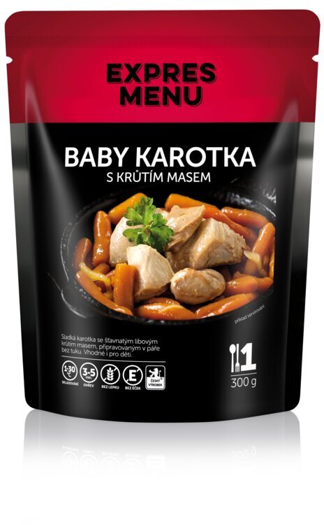Baby karotka s morčacím mäsom 1 porcia (300 g)