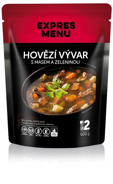 Hovädzí vývar so zeleninou 2 porcie (600 g)
