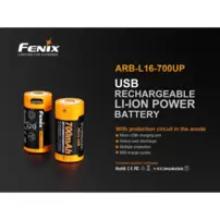 Nabíjacia batéria Li-ion 16340 RCR123 3,7V 700mAh