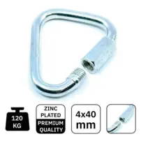 Karabína s maticou trojuholníková p. 4mm