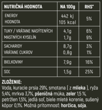 Hotové jedlo - Creamy Chicken – kura s ryžou a kôprovou omáčkou - 400 gr