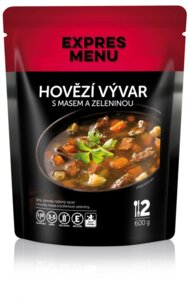 Hovädzí vývar so zeleninou 2 porcie (600 g)