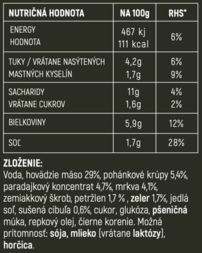Hotové jedlo - HOT BEEF – Hovädzí guláš s pohánkou - 400 gr